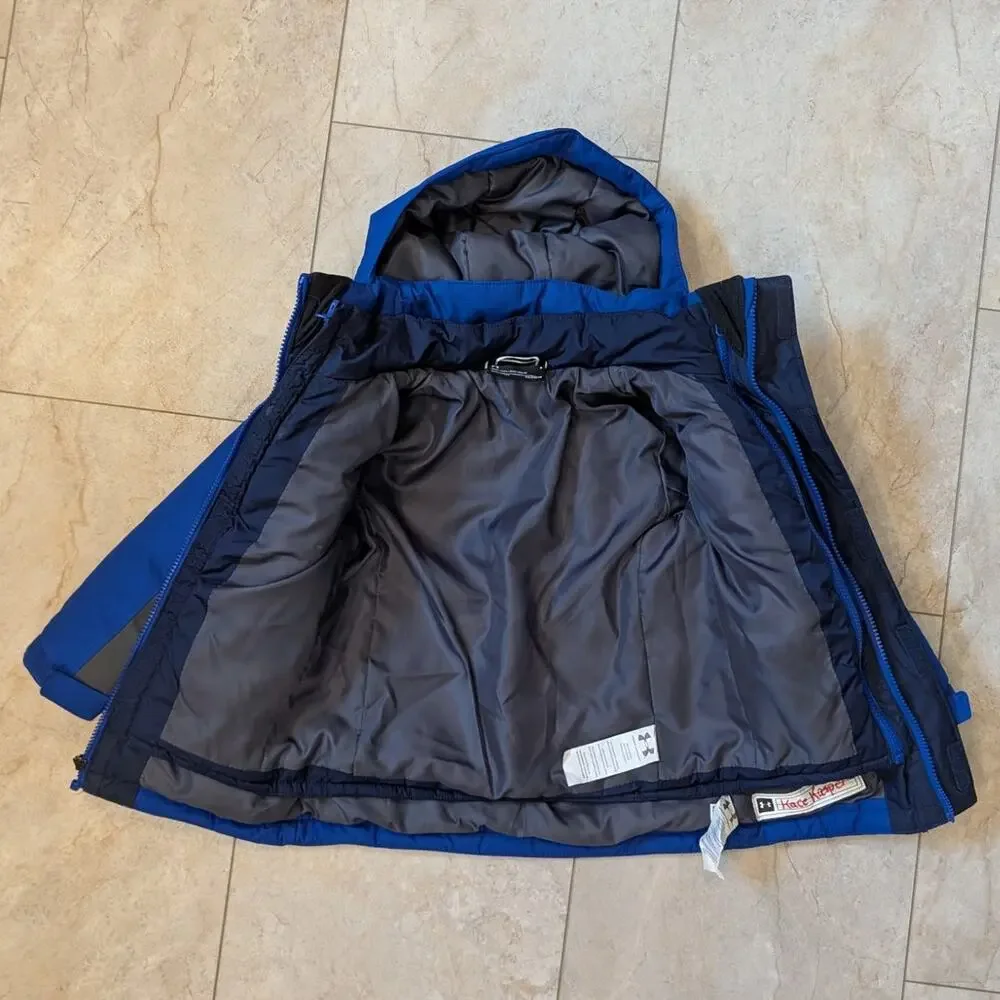 Under Armour UA Boys Westward 3-in-1 Jacket Removable Hood - Royal Blue Size 4